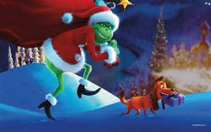 Poster of Fantasy/Musical, The Grinch seen here with his loyal dog, Max